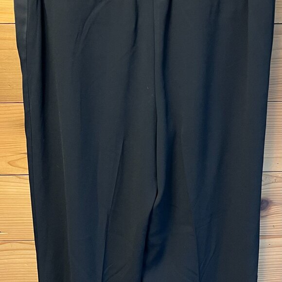 Loft Clean Wide Leg Pants in Tuxedo Stripe Black Size 14 NWT - Picture 3 of 7